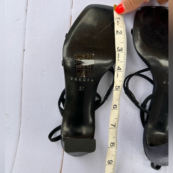 Sandro  Sandals With Narrow Straps Black